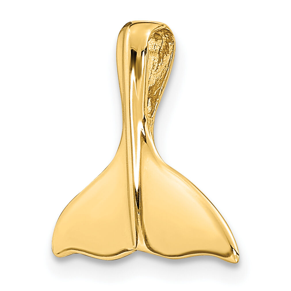 14k 3-D Polished Whale Tail Slide-D2