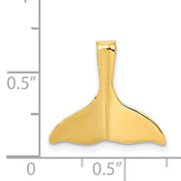 14k 3-D Polished Whale Tail Slide-D2