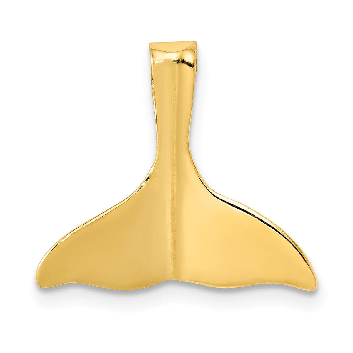 14k 3-D Polished Whale Tail Slide-D2