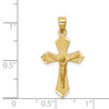 14k Satin & Diamond-cut Crucifix Charm-D21