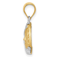 14k Two-tone Sun and Moon Charm-D244