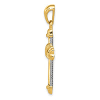 14k Two-tone Cross Pendant-D254