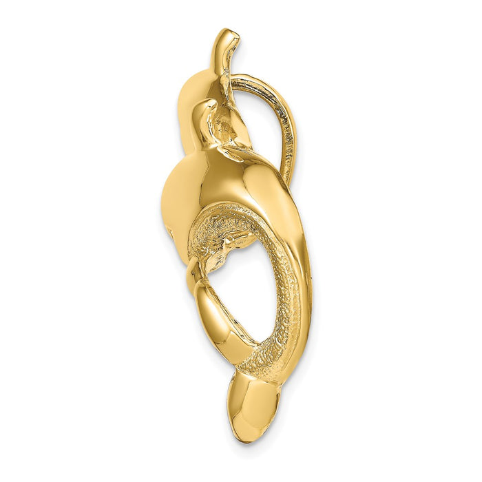 14k Double Dolphins Slide-D2844