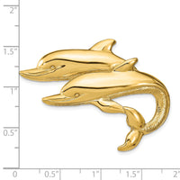 14k Double Dolphins Slide-D2844