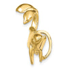 14k Dolphin with Tail Up Slide-D2845
