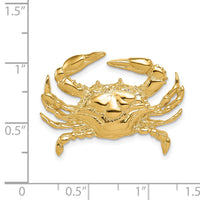 14k Blue Crab Slide-D2851