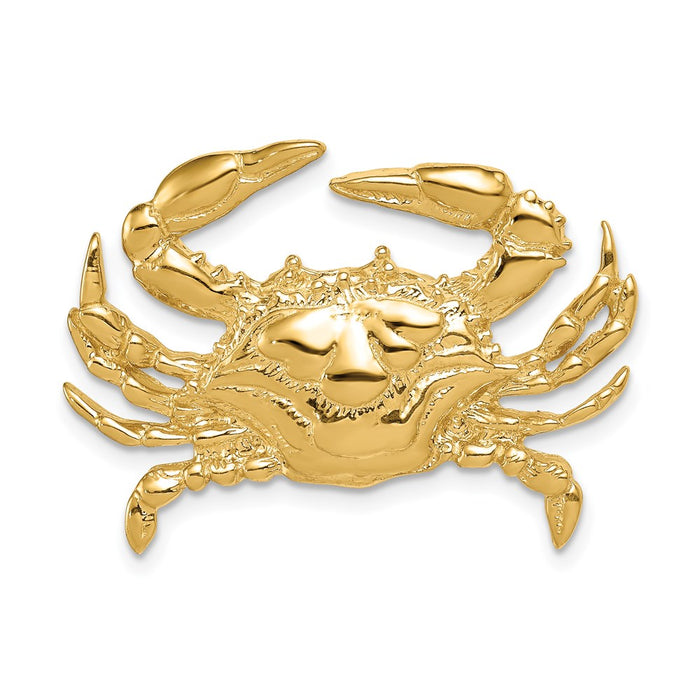 14k Blue Crab Slide-D2851