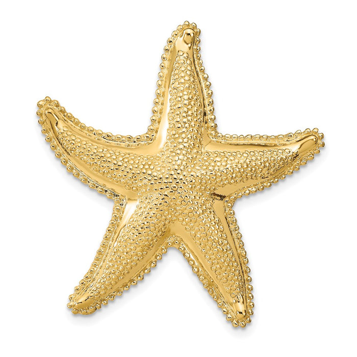 14K Textured Fits Up To 6mm and 8mm Starfish Slide-D2872