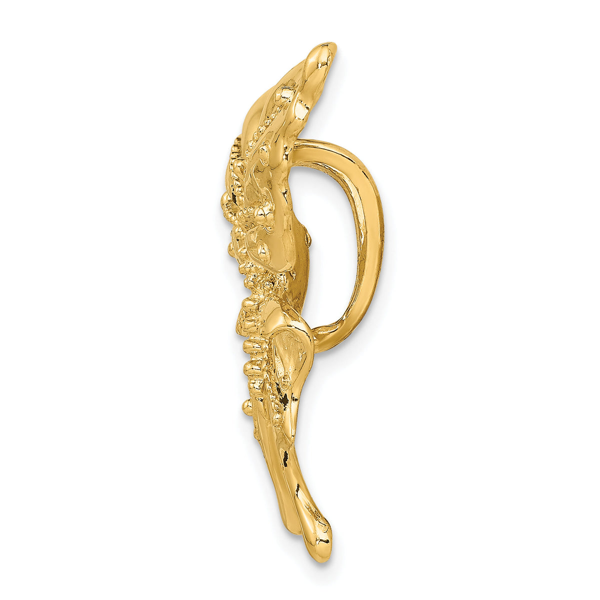 14k Polished and Beaded Butterfly Slide Charm-D2880