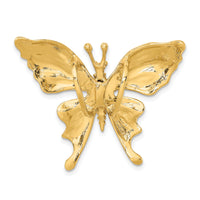 14k Polished and Beaded Butterfly Slide Charm-D2880