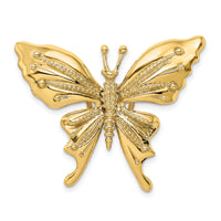 14k Polished and Beaded Butterfly Slide Charm-D2880