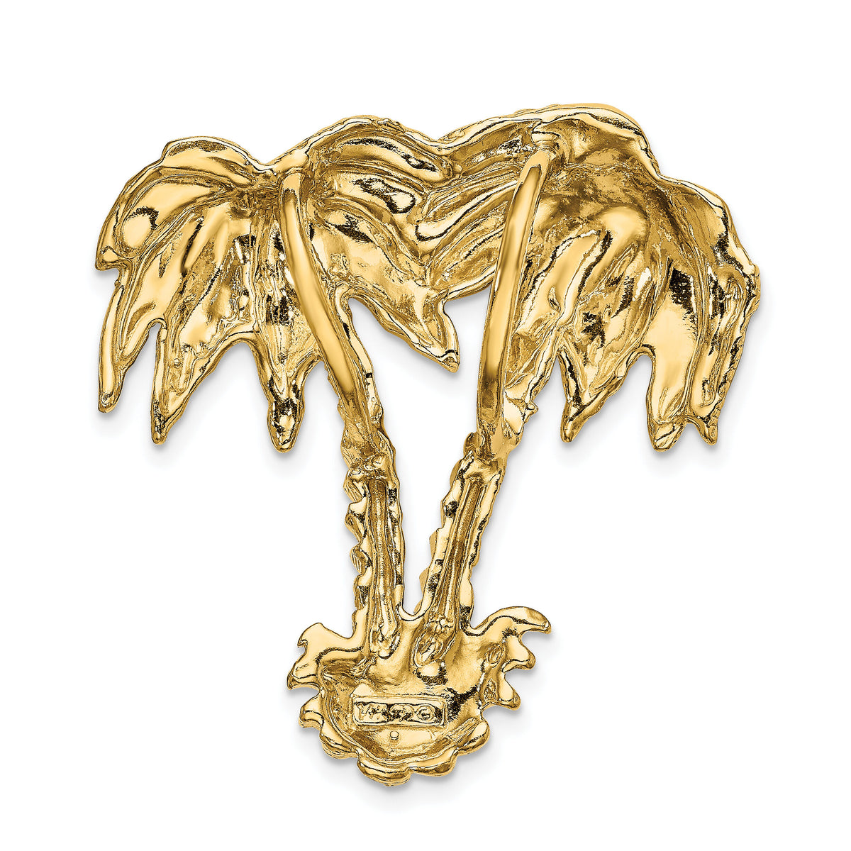 14k Double Palm Tree Slide-D2883