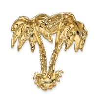 14k Double Palm Tree Slide-D2883