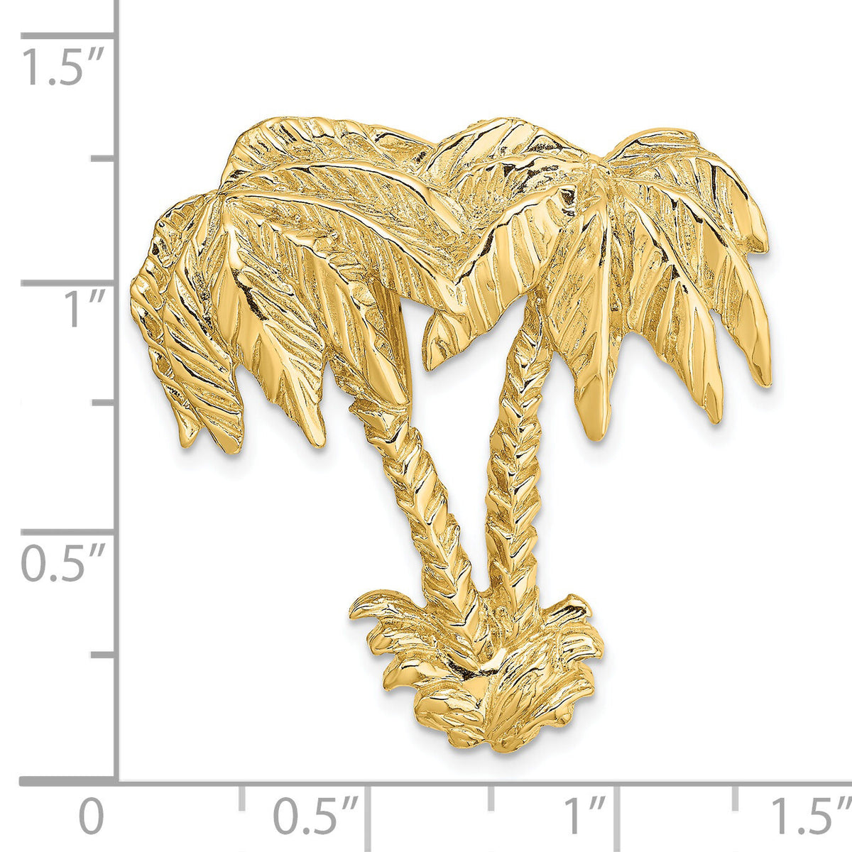14k Double Palm Tree Slide-D2883