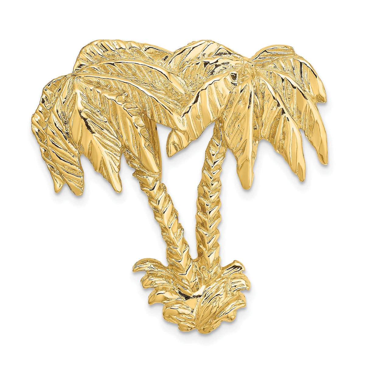 14k Double Palm Tree Slide-D2883