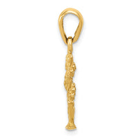14k 3-D Cactus Pendant-D2925