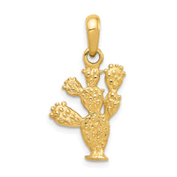 14k 3-D Cactus Pendant-D2925
