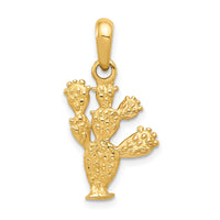 14k 3-D Cactus Pendant-D2925