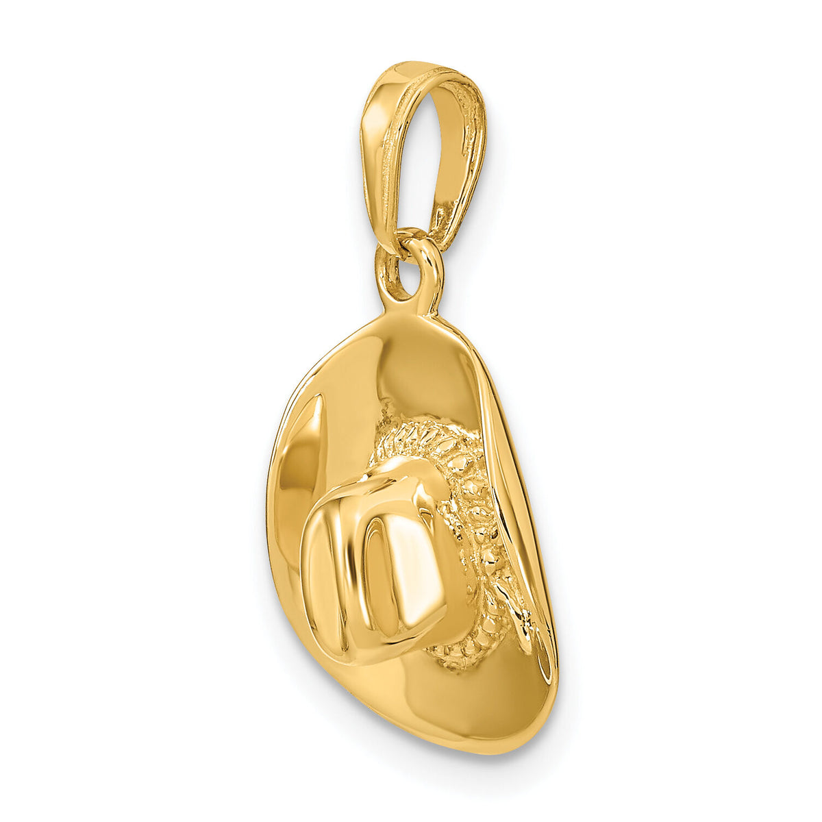 14k 3-D Cowboy Hat Pendant-D2927