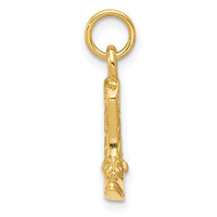 14k 3-D Cowboy Boot Pendant-D2928
