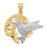 14k Two-Tone Hummingbird Charm-D293A