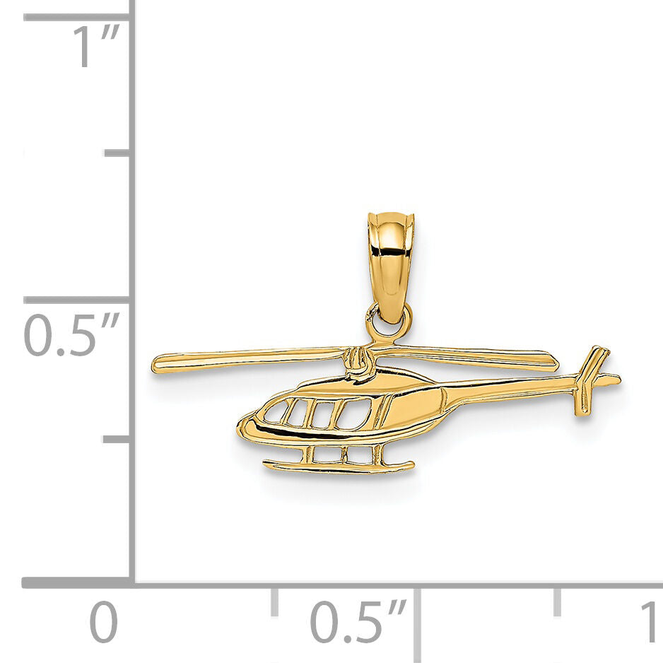 14k Helicopter Charm-D2947