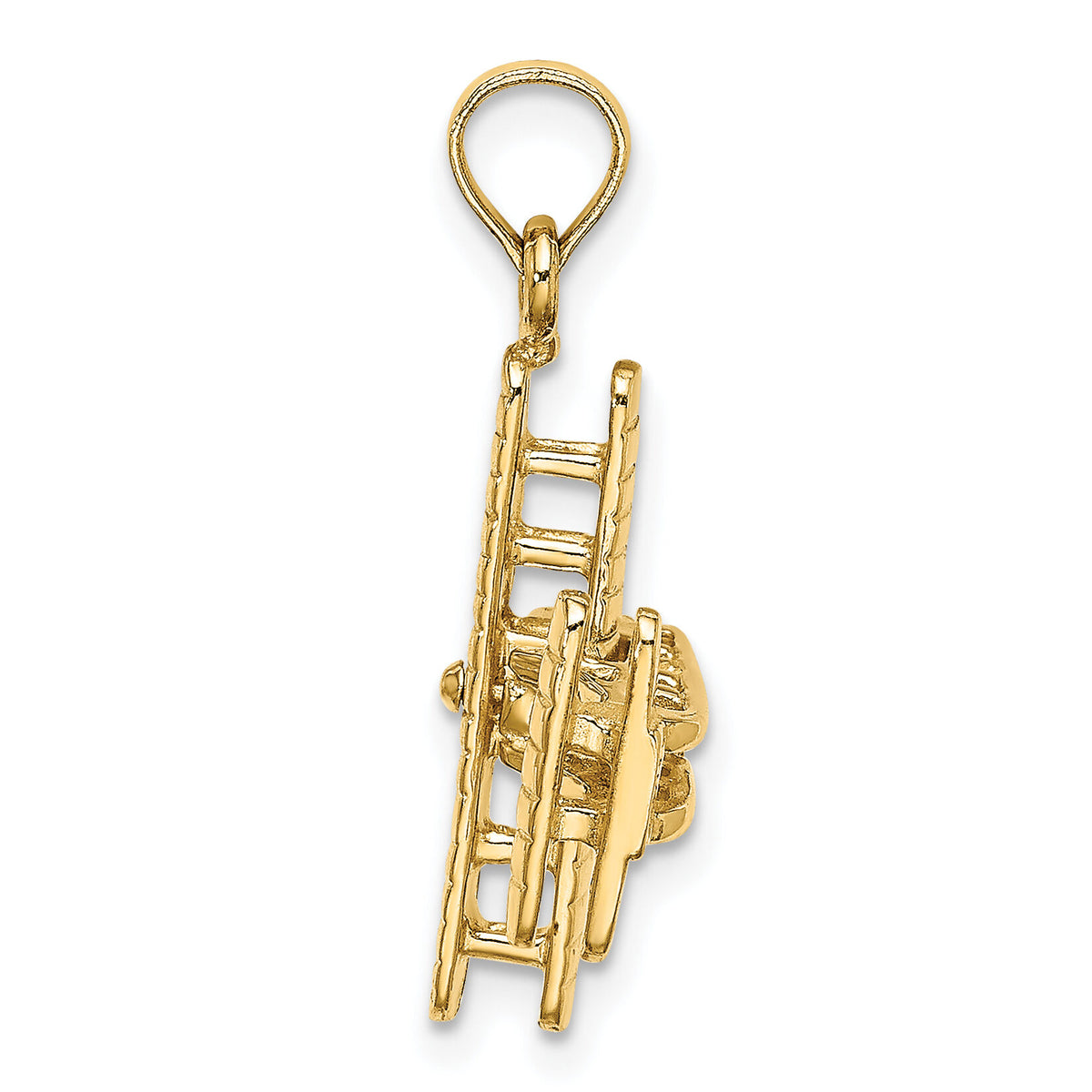14k 3-D Bi-Plane with Ribbed Wings Charm-D2949