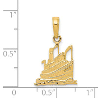 14k Cruise Ship Pendant-D2966