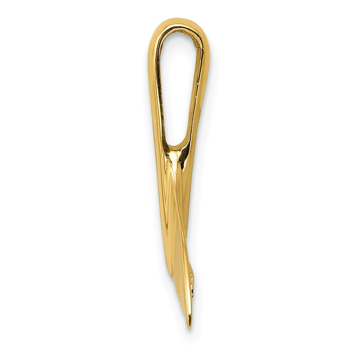 14k Whale Tail Chain Slide-D3
