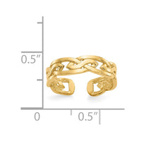 14k Weave Toe Ring-D3090