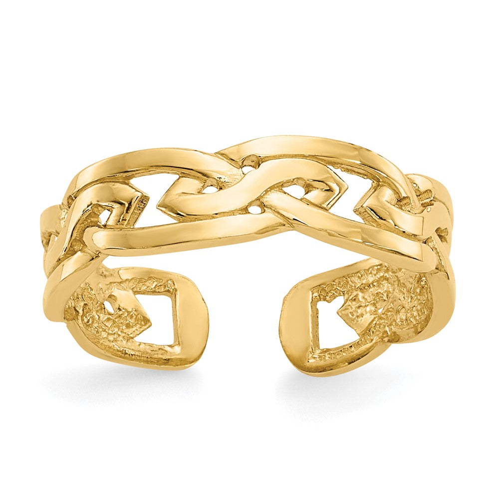 14k Weave Toe Ring-D3090