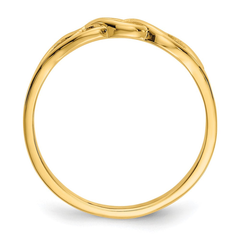 14k Free Form Knot Ring-D3094