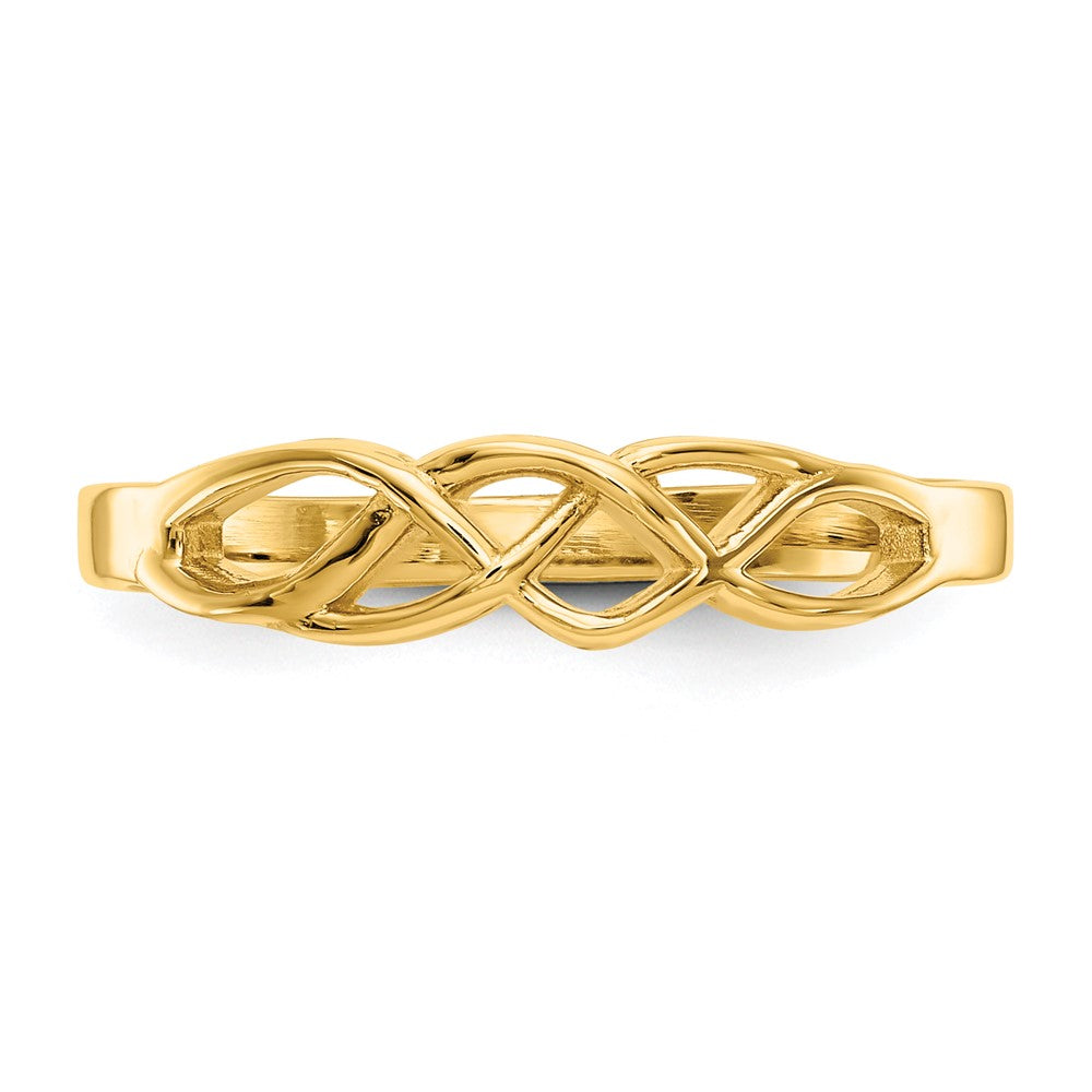 14k Free Form Knot Ring-D3094