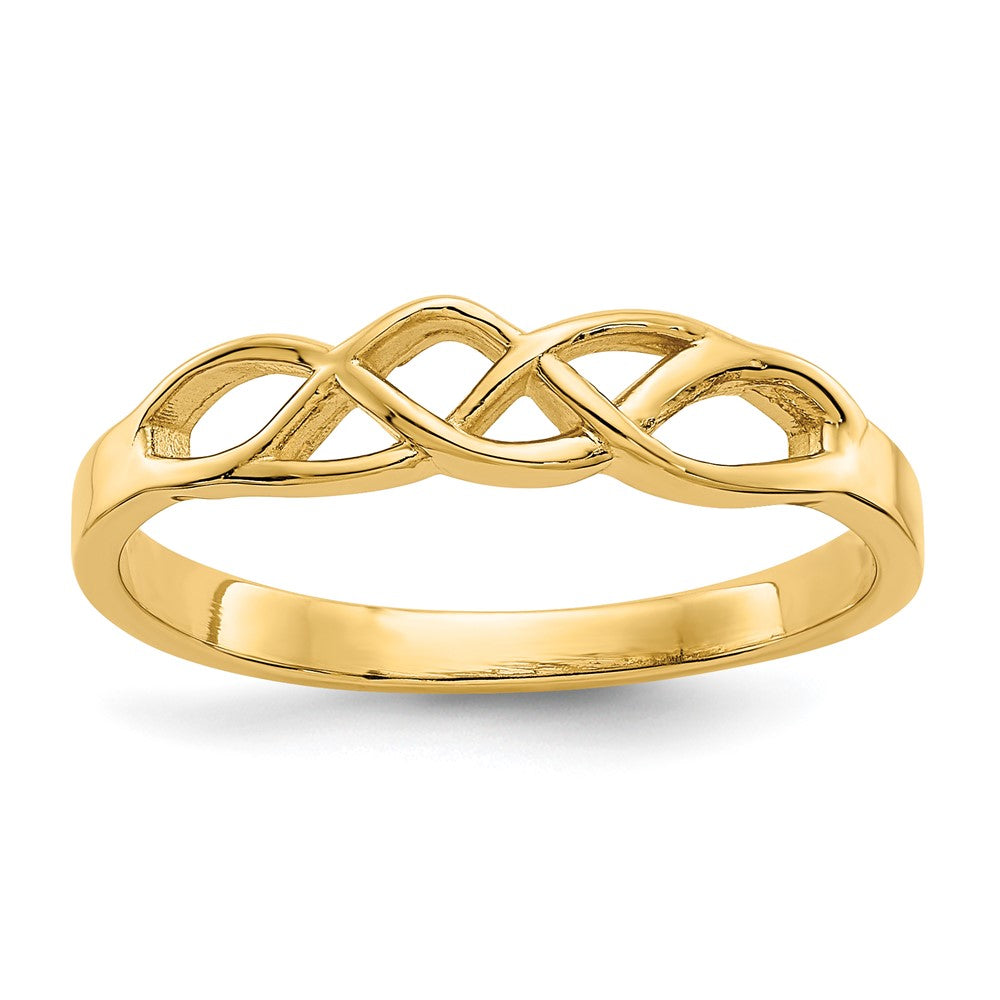 14k Free Form Knot Ring-D3094