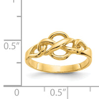 14k Free Form Knot Ring-D3103