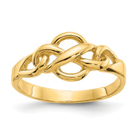14k Free Form Knot Ring-D3103