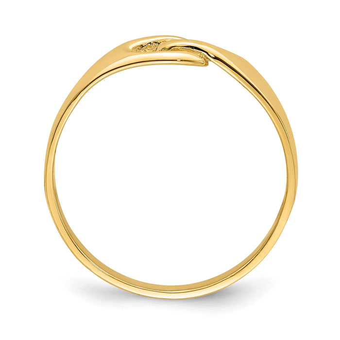 14k Free Form Knot Ring-D3104