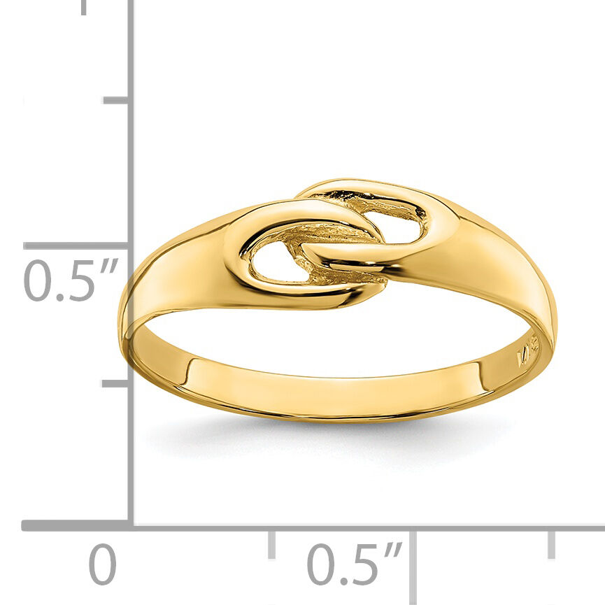 14k Free Form Knot Ring-D3104