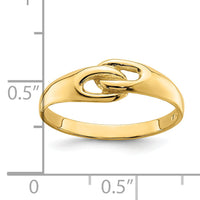 14k Free Form Knot Ring-D3104