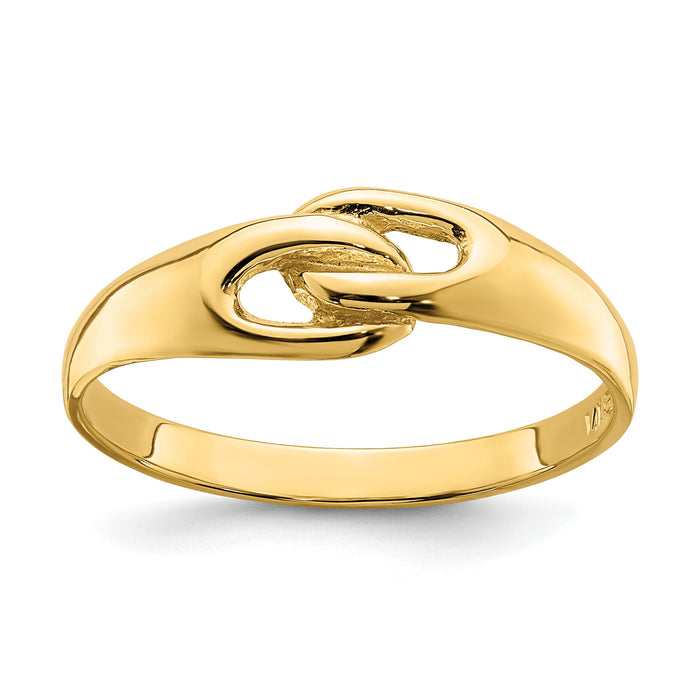 14k Free Form Knot Ring-D3104