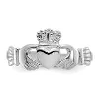 14k White Gold Ladies Claddagh Ring-D3107