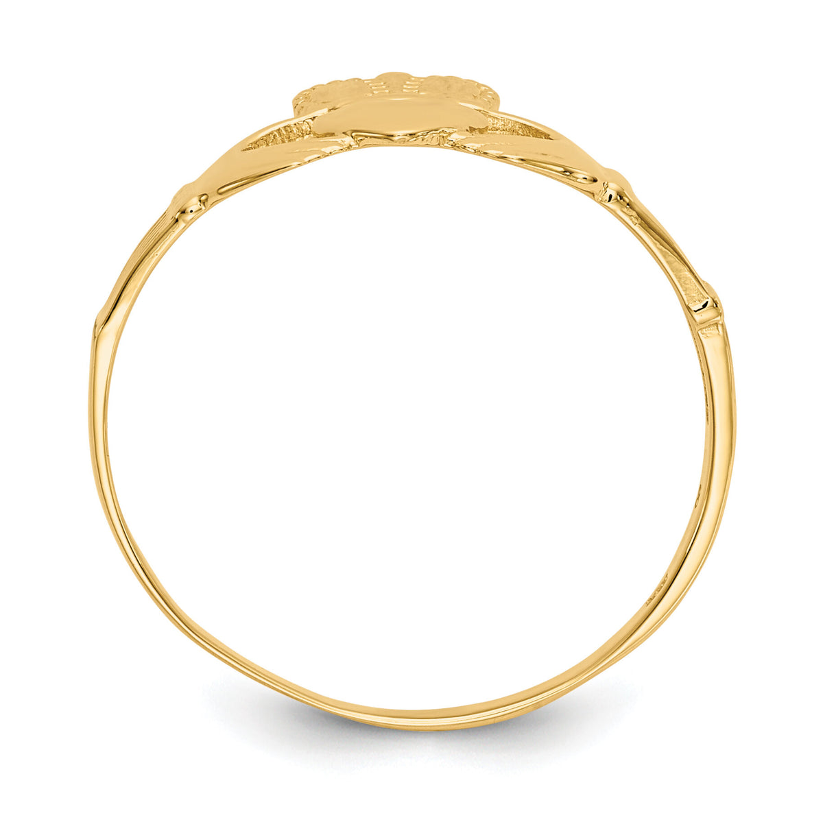 14k Ladies Claddagh Ring-D3108