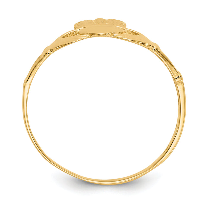 14k Ladies Claddagh Ring-D3108