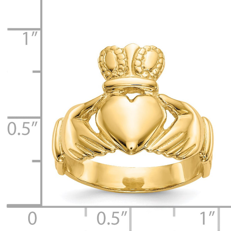 14k Men's Claddagh Ring-D3113