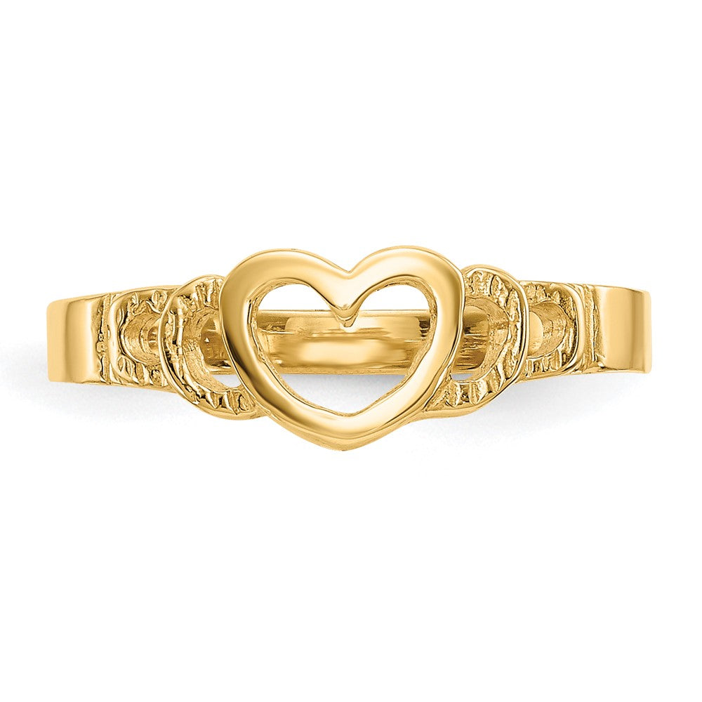 14k Heart Baby Ring-D3123