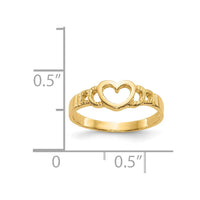 14k Heart Baby Ring-D3123