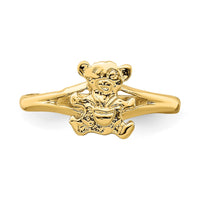 14k Teddy Bear Baby Ring-D3124