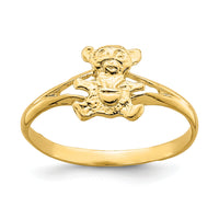 14k Teddy Bear Baby Ring-D3124