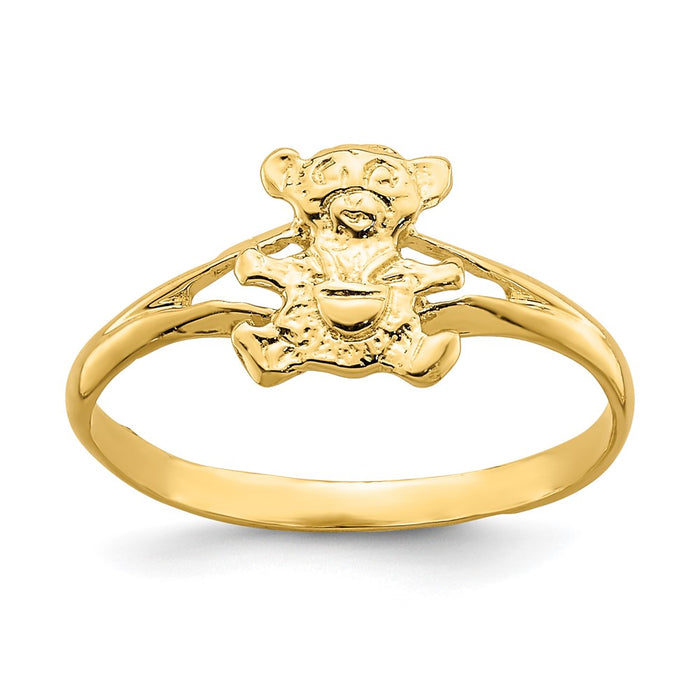 14k Teddy Bear Baby Ring-D3124