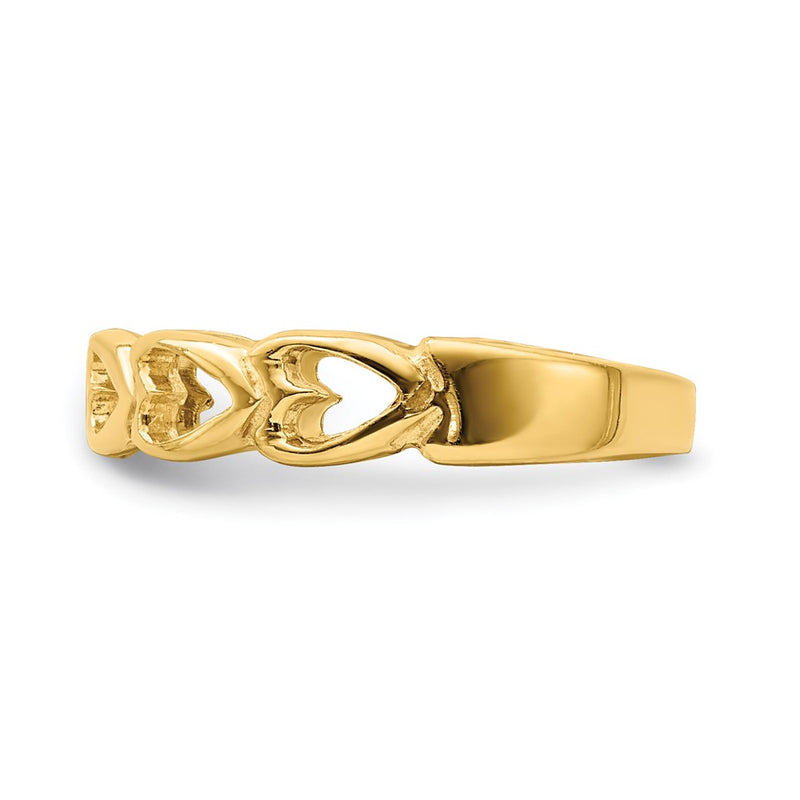 14k Open Hearts Baby Ring-D3126